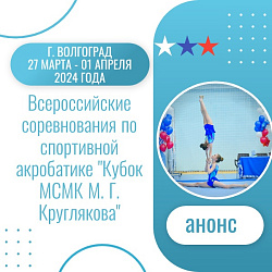 Анонс. Спортивная акробатика