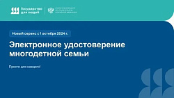 Электронное удостоверение многодетной семьи